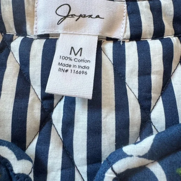 Japna Navy Floral Quilted Vest - Picture 4 of 6